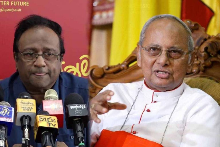 ඕවා ගිහින් කොණ්ඩෙ බැඳපු චීන්නුන්ට කියන්න – ඇමති වීරසේකරට කාදිනල් හිමිගෙන් සැර පිළිතුරක් (VIDEO)