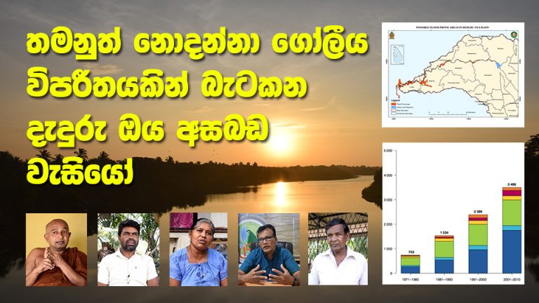 තමනුත් නොදන්නා ගෝලීය විපරීතයකින් බැටකන දැදුරු ඔය අසබඩ වැසියෝ …