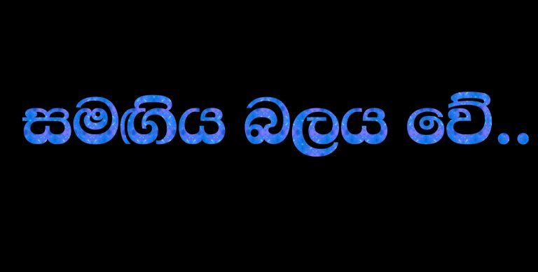 සමඟිය බලය වේ