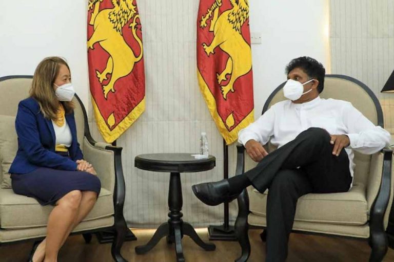 විපක්ෂ නායක සජිත් සහ මෙරට නව ඇමරිකානු තානාපතිනිය අතර හමුවක්