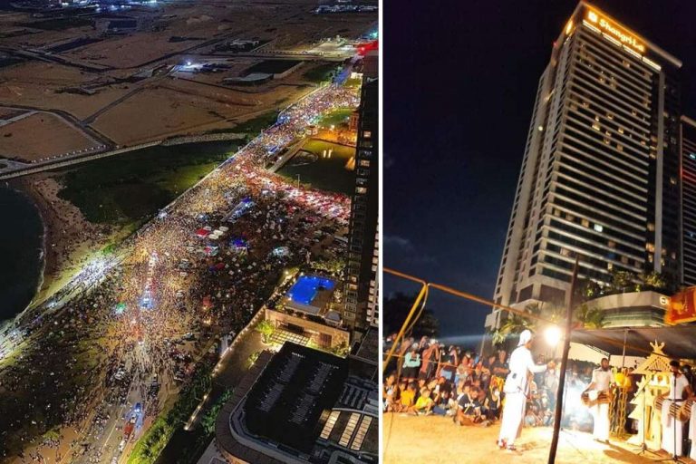 ගෝල්ෆේස් විරෝධතාවට අද රාත්‍රියේත් දැවැන්ත ජනකායක් ! (PHOTOS)