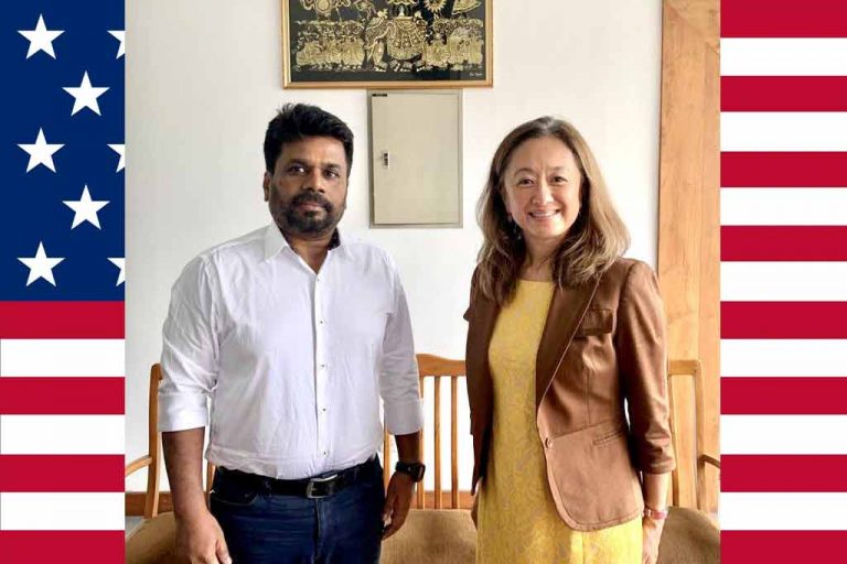 ජවිපෙ නායක අනුර කුමාර සහ මෙරට ඇමරිකානු තානාපතිනිය අතර සාකච්ඡාවක්