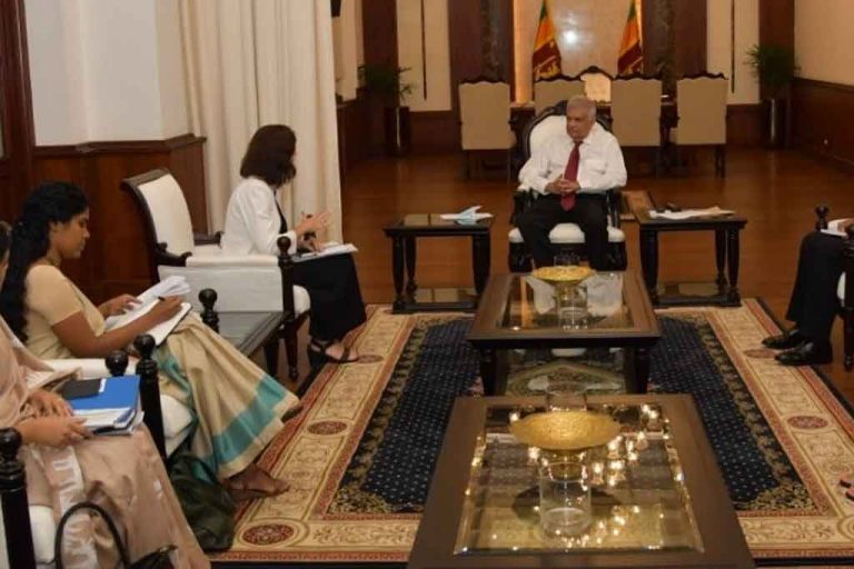 රටේ ආහාර තත්වය ගැන අගමැති රනිල් FAO සහ UNDP සමග සාකච්ඡා කරයි