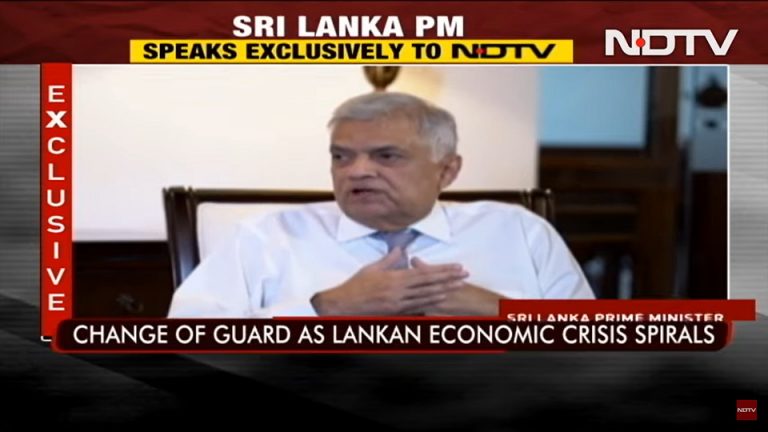 මම ‘අර්බුදයේ අගමැති’ – රනිල් NDTV ට කියයි!