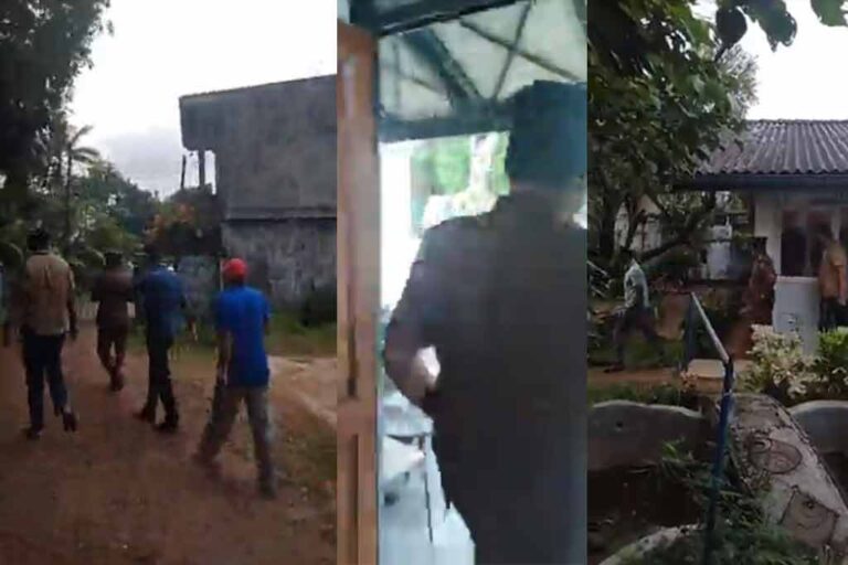 පෙරටුගාමී සමාජවාදී පක්ෂ මූලස්ථානයට පොලිසිය කඩාපනී ! (VIDEO)