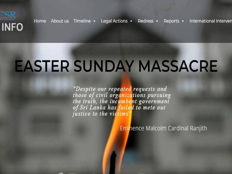 ‘ආණ්ඩු වටේ ගියද පාස්කු යුක්තිය අතනොහරින පල්ලිය’ – වෙබ් අඩවියකුත් එළිදක්වයි! (VIDEO)