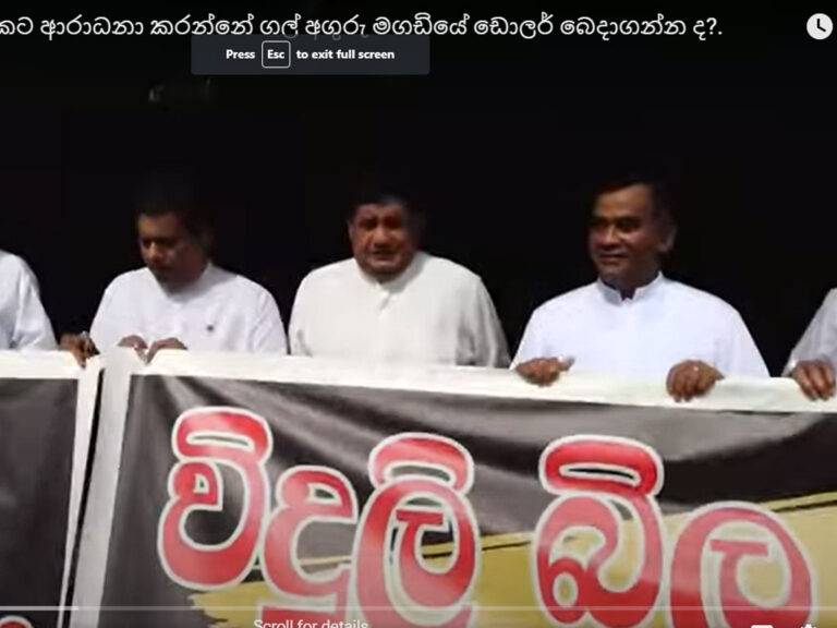 සර්ව පාක්ෂික ආණ්ඩුවකට ආරාධනා කරන්නේ ගල් අගුරු මගඩියේ ඩොලර් බෙදාගන්න ද? (VIDEO)