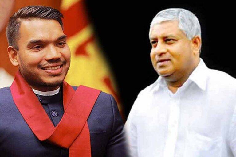 මහජන ආරක්ෂක ඇමතිගේ පත්තරේට එරෙහිව නාමල්ගෙන් පොලිසියට පැමිණිල්ලක්