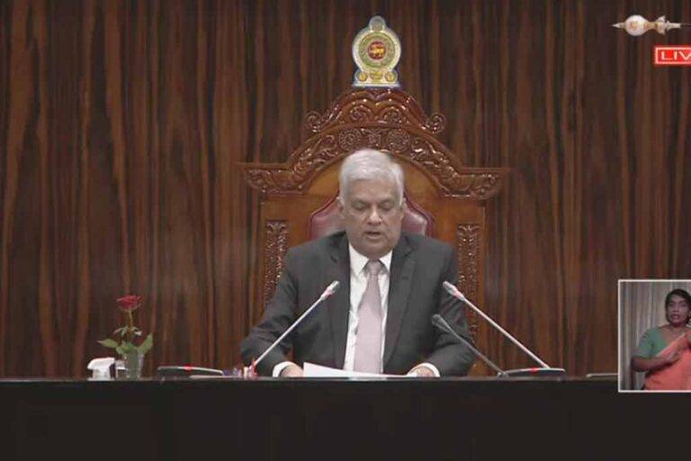 ජනපති රනිල්ගෙන් පාර්ලිමේන්තුවට විශේෂ ප්‍රකාශයක්