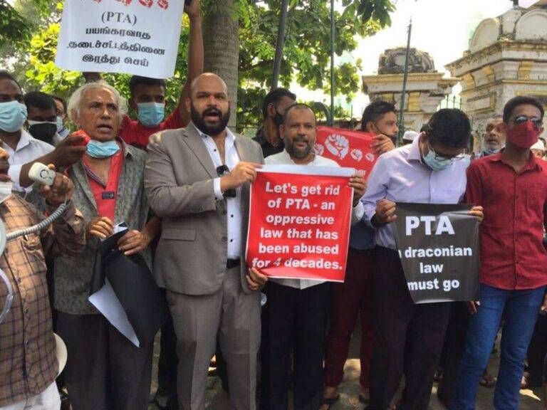 ත්‍රස්ත පනතට එරෙහි අත්සන් ව්‍යාපාරය තංගල්ල නගරයෙන් අවසන් කරයි