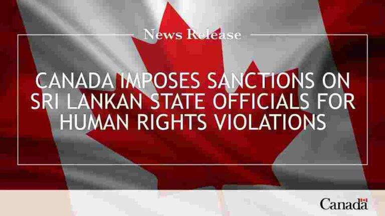 හිටපු ජනාධිපති ගෝඨාභය, මහින්ද ඇතුළු පුද්ගලයන් 04 දෙනෙකුට කැනඩාවෙන් සම්බාධක!
