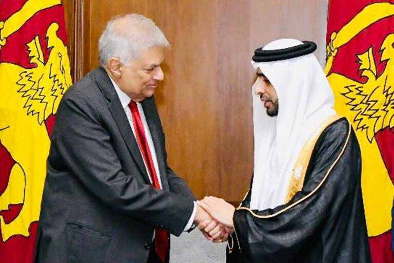 ඩුබායි රාජ්‍යයේ බින් ජුමා අල් මක්තුම් කුමරු සහ ජනපති රනිල් අතර හමුවක්