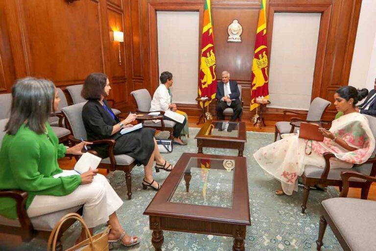 එක්සත් ජාතීන්ගේ සංවිධානයේ සහකාර මහලේකම්වරිය ඇතුළු නියෝජිත පිරිස ජනපති හමුවෙයි
