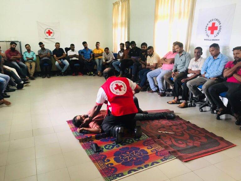 රාජ්‍ය සහ පෞද්ගලික ආයතන සඳහා රතු කුරුසයෙන් ප්‍රථමාධාර පුහුණුවක්!