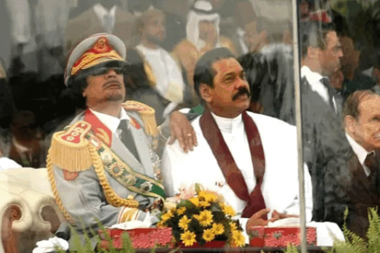 ගඩාෆි හිටියා නම් ලිබියාවට ගංවතුර නෑ – මහින්ද සංවේදී වෙයි !