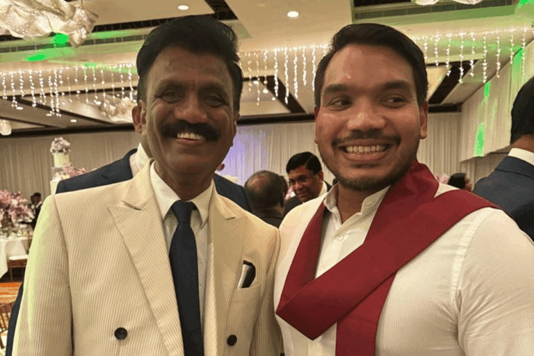 ෂම්මිගේ දියණියගේ මංගල උත්සවයේදී හමුවුණු රාජපක්ෂලා දෙන්නා …