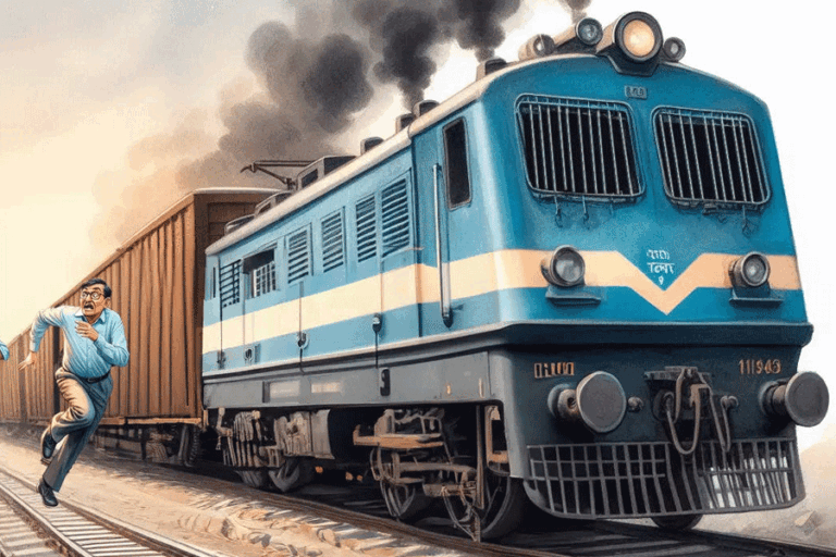 ඉන්දියානු දුම්රියක් රියදුරු නොමැතිව කිලෝමීටර 70 ක් ධාවනය වේ