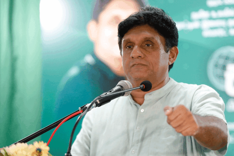 පාසලකට ස්මාර්ට් බෝඩ් එකක් දෙන්න බැරි වුණාට මොකද වැඩක් නැති ලෝක සවාරි එමටයි – සජිත්ගෙන් චෝදනා
