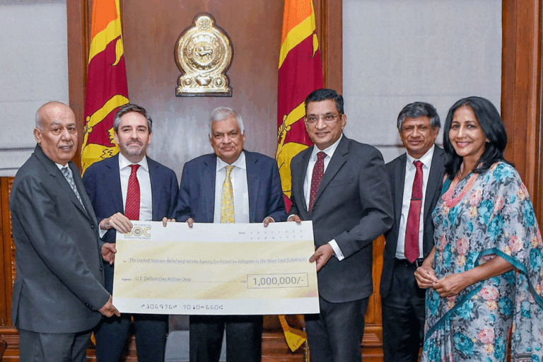 ගාසාහි ළමා අරමුදලට ශ්‍රී ලංකා රජයෙන් ඇමරිකන් ඩොලර් මිලියනයක පරිත්‍යාගයක්