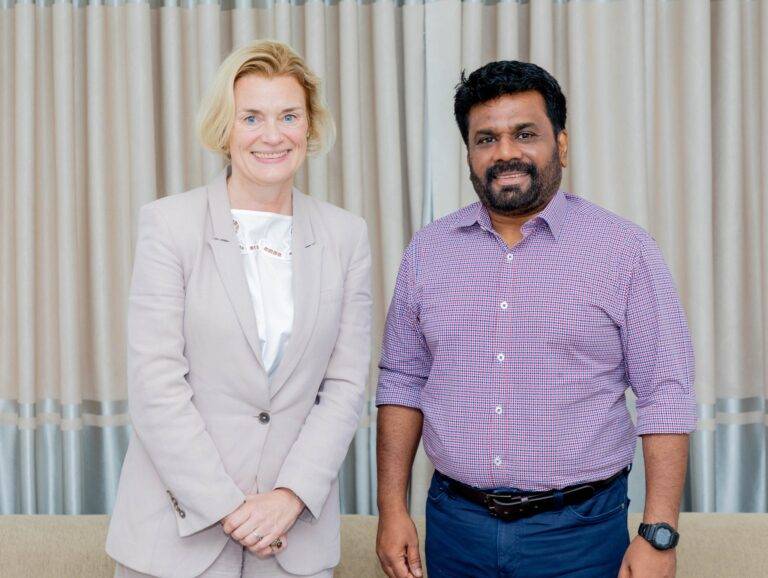 නොර්වේ තානාපතිනිය සහ අනුර දිසානායක අතර හමුවක්!