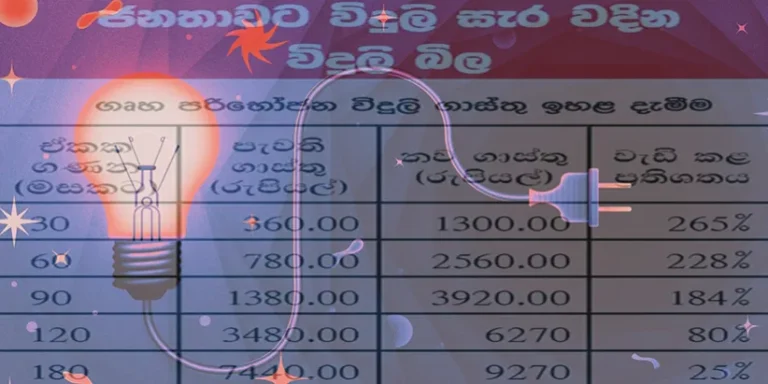 විදුලි බිල් වැඩිවෙයිද? තීරණය ජුනි වල