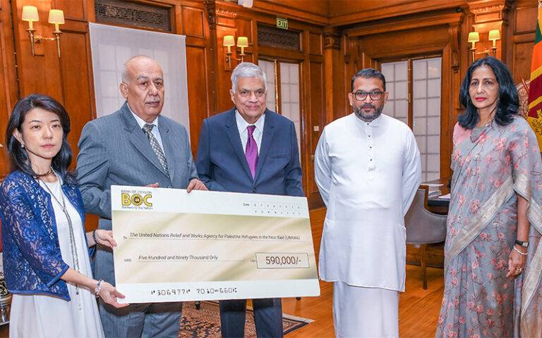 “ගාසා හි ළමා අරමුදල”ට තවත් මුදලක් ලබාදෙයි!