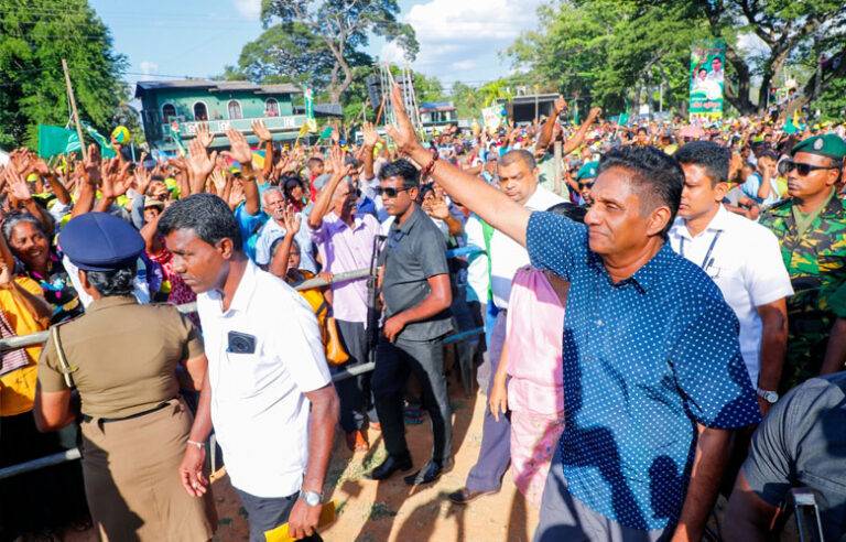 “දිනන සජිත්” – සමගි ජන සන්ධානයේ අපේක්ෂක සජිත් ප්‍රේමදාස අද විජයග්‍රාහී ජන රැලි පහක