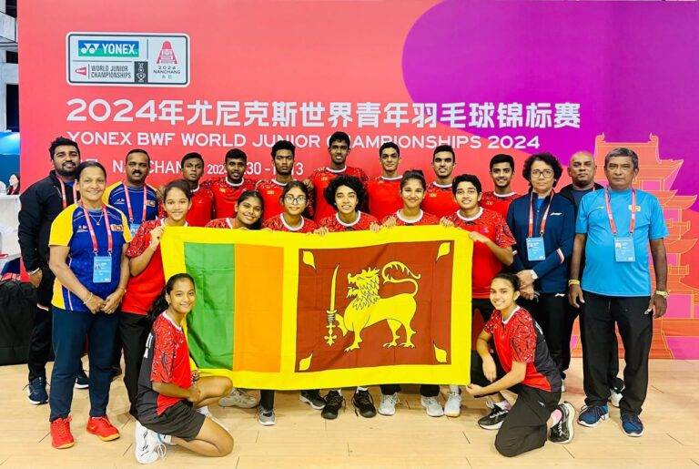 ලෝක බැඩිමින්ටන් කණිෂ්ඨයන් අතර ශ්‍රී ලංකාවට 19 වන තැන