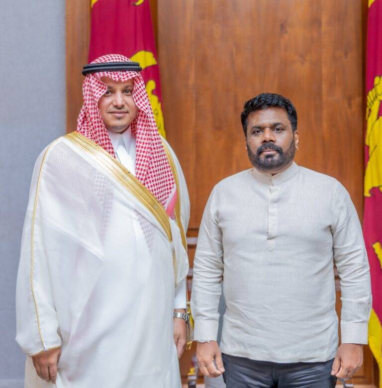 සෞදි අරාබි තානාපති ජනපති හමුවෙයි!