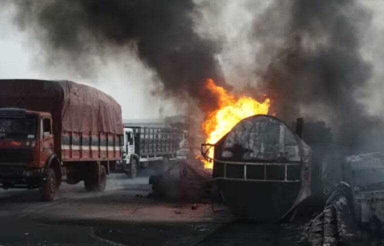 නයිජීරියාවේ ඉන්ධන ටැංකියක් පුපුරායාම හේතුවෙන් 94 දෙනෙකු මරුට