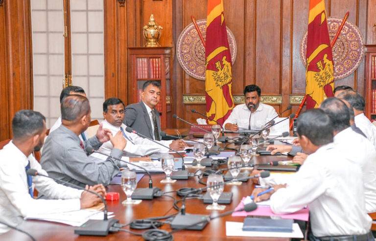 ගංවතුර පාලනය සඳහා තිරසර විසඳුමක අවශ්‍යතාව ජනාධිපති අනුර අවධාරණය කරයි