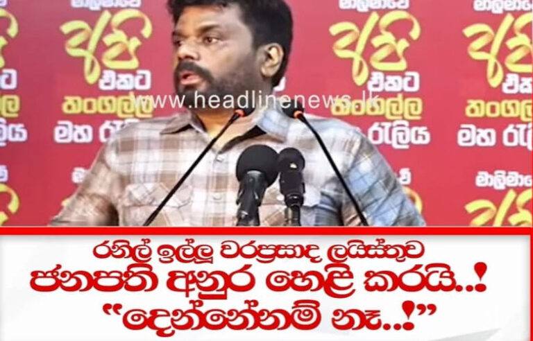 සහෝදර ජනාධිපතිතුමනි, දැන් අපට ඕන වැඩ ….