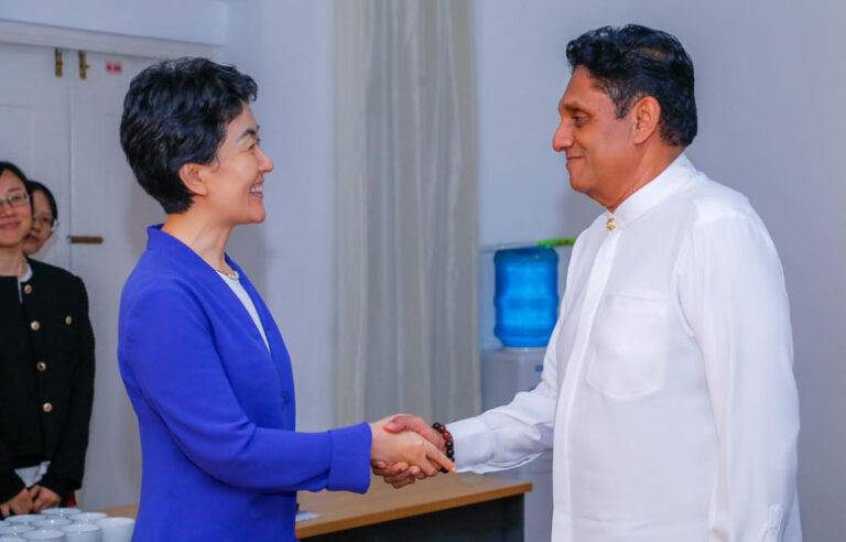 චීන කොමියුනිස්ට් පක්ෂයේ දූත පිරිස සහ සමගි ජන බලවේග නායක සජිත් ප්‍රේමදාස අතර හමුවක් (VIDEO)