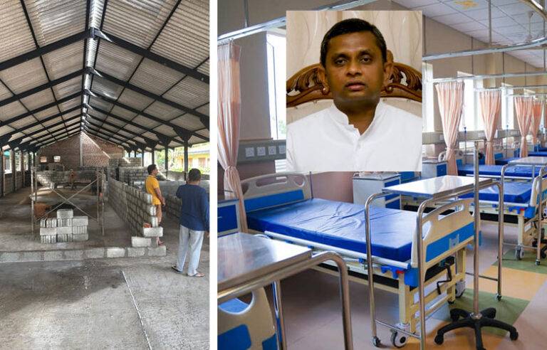කතරගම දේවාලයෙන් කතරගම රෝහලට ලැබෙන නවීන වාට්ටු සංකීර්ණයේ ඉදිකිරීම් කඩිනමින් ඉදිරියට
