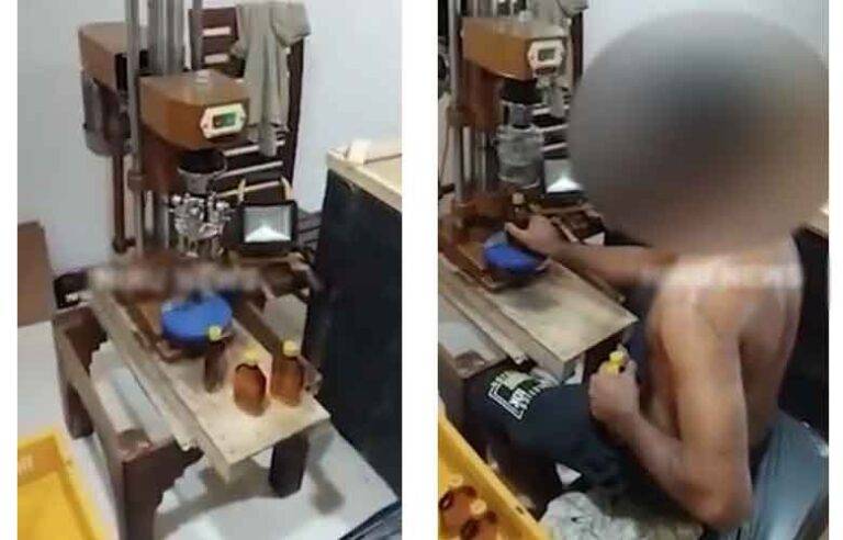 මහා පරිමාණ නීතිවිරෝධී මත්පැන් නිෂ්පාදනාගාරයක් වටළයි !