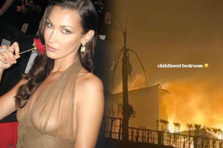 ලොස් ඇන්ජලීස් ලැව්ගිනි මැඳ දැවී අළු වී ගිය Bella Hadid ගේ ළමා කාලය!