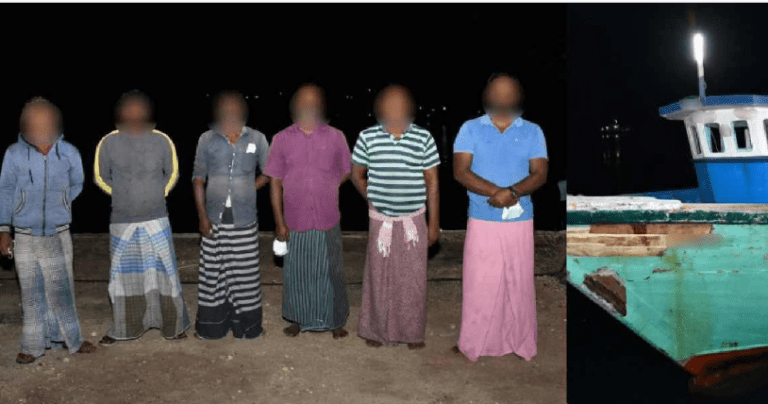 ඉන්දීය ධීවරයින් 10 දෙනෙකු අත්අඩංගුවට:වරද මෙරට මුහුදු සීමාව උල්ලංඝණය කිරීම