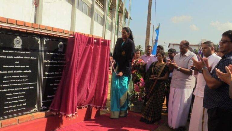 තර්ජණි නමින් නම් කළ කිලිනොච්චි ක්‍රීඩා සංකීරණය සුගත්ගේ නිරීක්ෂණයට