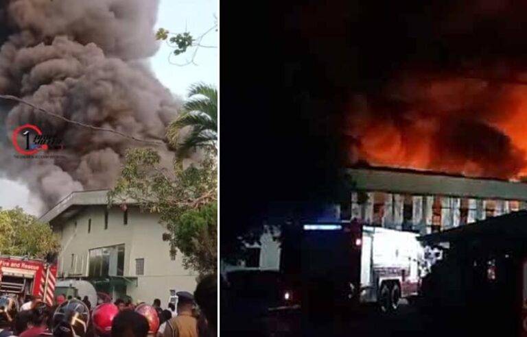 හොරණ බොරලුගොඩ ආයෝජන කලාපයේ ගින්නක්. කර්මාන්ත ශාලාවක් විනාශයි !