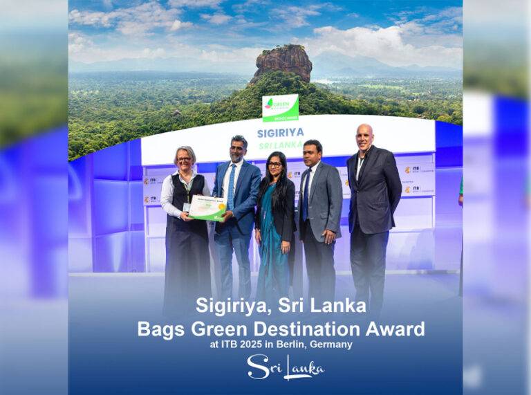 ලොව විශාලතම සංචාරක ප්‍රදර්ශනයේදී, ශ්‍රී ලංකාවේ සීගිරි අභිමානය ලෝකඩ සම්මානයෙන් පිදුම් ලබයි!