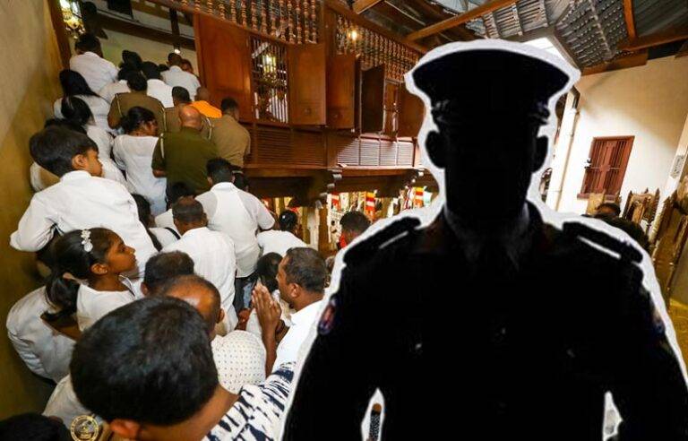 සිරි දළදා වන්දනාව : රාජකාරියේ සිටි පොලිස් නිලධාරීන් දෙදෙනෙකු මරුට