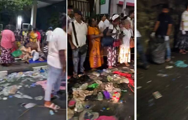 කසල එක්ක රැය පහන් කරන මිනිස්සු – ඊයේ රාත්‍රියේ මහනුවර තත්වය (VIDEO)