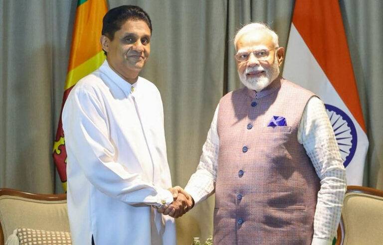 ඉන්දීය අගමැති මෝදි සහ විපක්ෂ නායක සජිත් අතර හමුවක් : මෙරට අපනයනවලට වැඩි ඉඩක් දෙන්නැයි සජිත් ඉල්ලයි