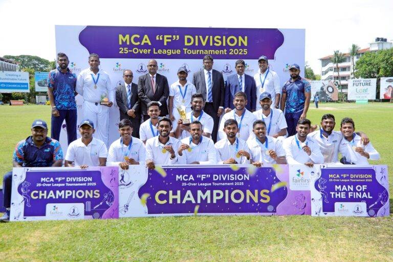 HNB “B” කණ්ඩායම වෙළඳ සේවා ක්‍රිකට් “F” කොටසේ සූරතාවය දිනා ගනියි