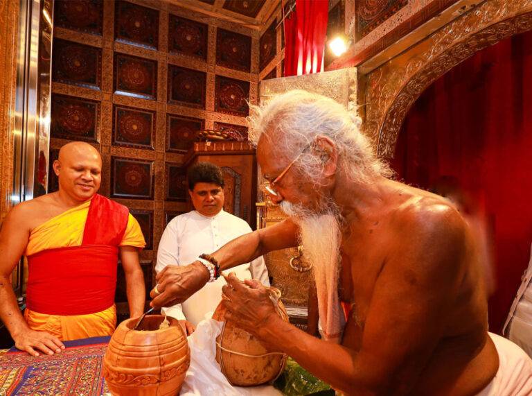 ආදිවාසි ජනතාව දළදා වහන්සේ උදෙසා කළ මී පැණි පූජාව!