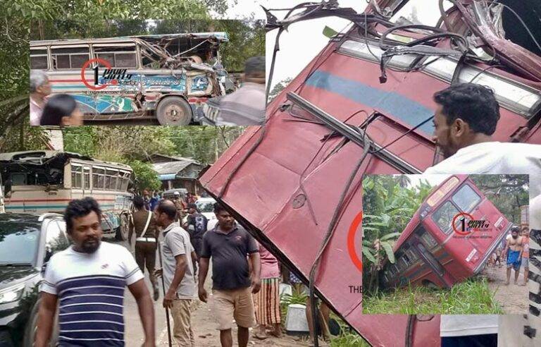 බිහිසුණු බස් අනතුරක්. එක් අයෙකු මරුට. 22 දෙනෙකුට තුවාල !