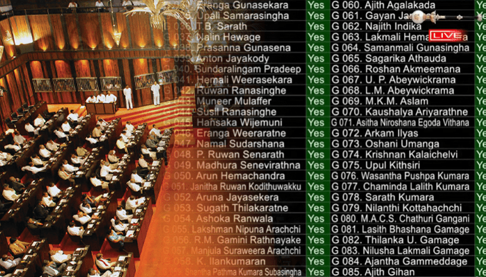 ජනාධිපතිවරුන්ගේ හිමිකම් ඉවත් කිරීමේ පනත් කෙටුම්පත සංශෝධන රහිතව පාර්ලිමේන්තුවේදී සම්මතයි!