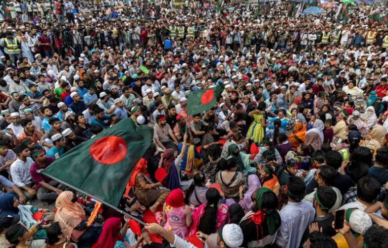 බංග්ලාදේශයේ අන්තර්කාලීන රජයේ නව දේශපාලන ප්‍රඥප්තිය එරෙහිව රට පුරා විරෝධතා