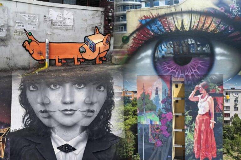 හිස් කොන්ක්‍රීට් තට්ටු, චිත්තවේගීය භූ දර්ශන බවට පත් කරන අපූරු වීදි කලාව!