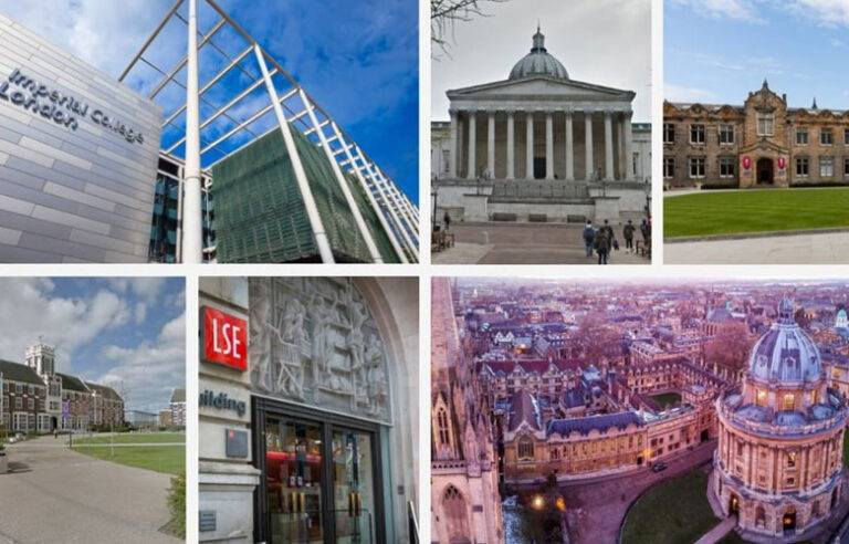 එක්සත් රාජධානියේ කීර්තිමත් විශ්ව විද්‍යාල තුනක් ලෝක ශ්‍රේණිගත කිරීම්වල ඉහළම 10 අතරට